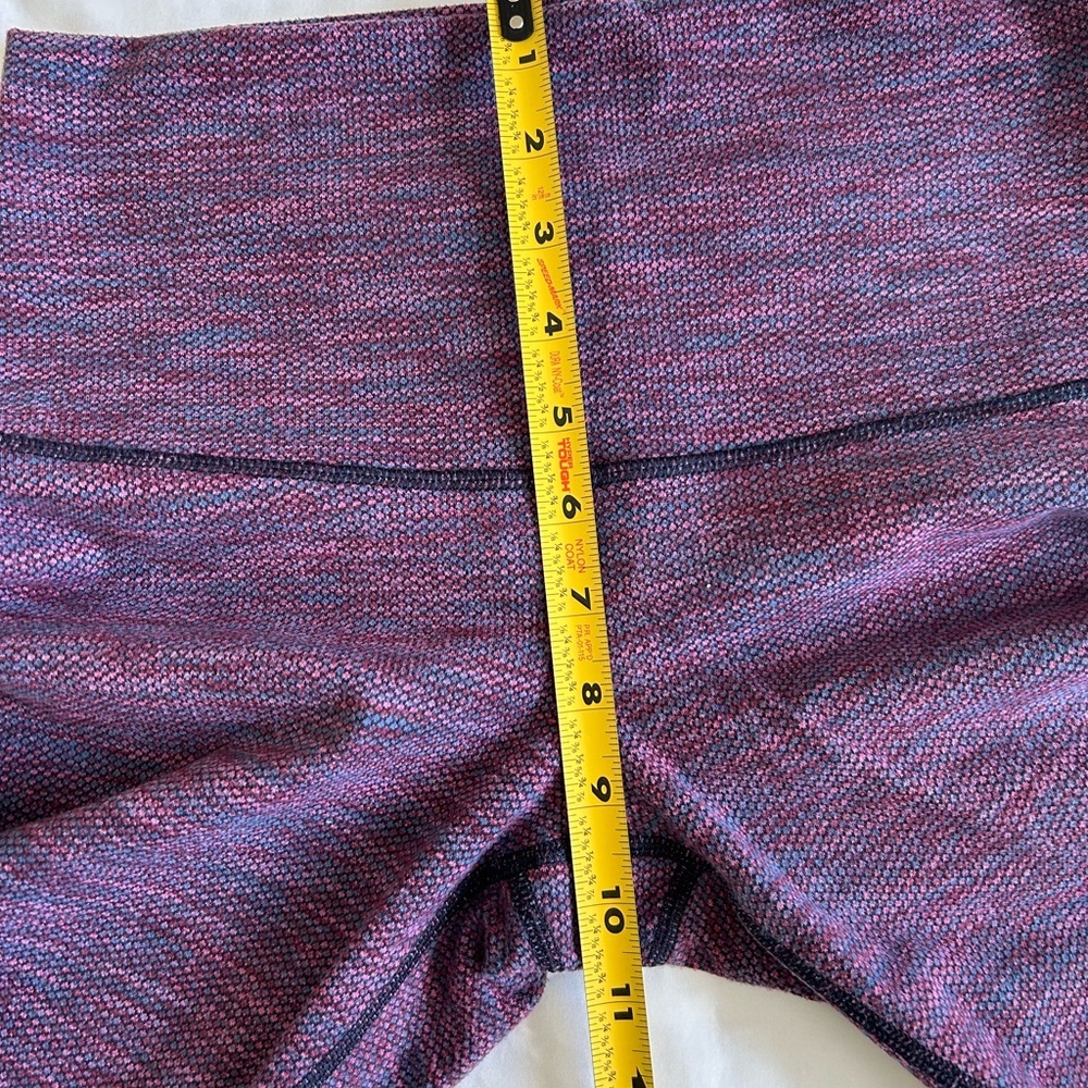 Lululemon Wunder Under Crop Diamond Jacquard Space Dye Blue Magenta Size S - Picture 7 of 11